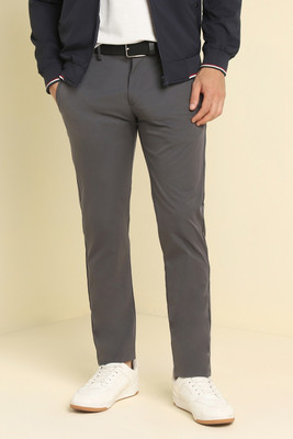 Allen Solly Slim Fit Men Grey Trousers
