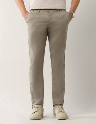 Arrow Sport Slim Fit Men Beige Trousers