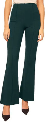 sarvayoni Flared Women Green Trousers