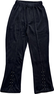 adibaba Regular Fit Girls Black Trousers