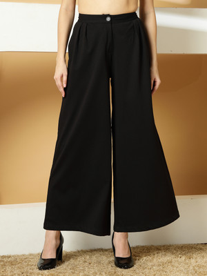 CHEMISTRY Regular Fit Women Black Trousers