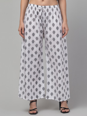 FamBee Flared Women White Trousers