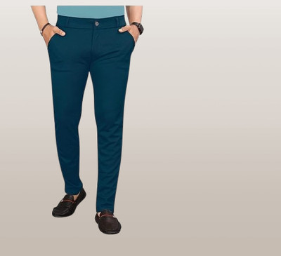 GIRIRAJ CREATION Regular Fit Men Dark Blue Trousers