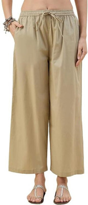 skytick Flared Women Beige Trousers