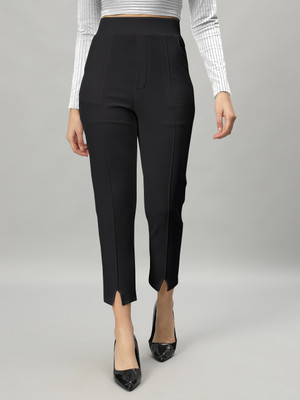 WUXI Regular Fit Women Black Trousers