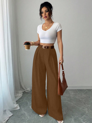Aahwan Relaxed Women Brown Trousers