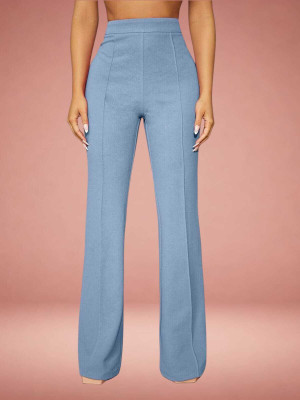 HouseOfCommon Regular Fit Women Light Blue Trousers