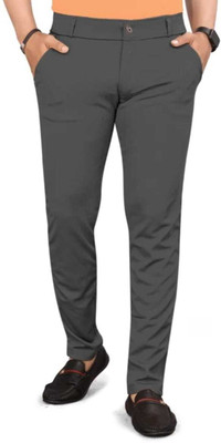 lapataclub Slim Fit Men Grey Trousers