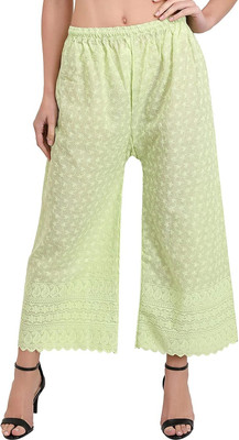 HouseOfCommon Flared Women Green Trousers