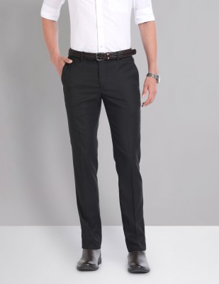 AD by Arvind Slim Fit Men Black Trousers