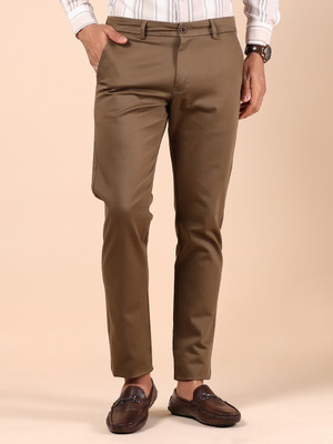 V-MART Slim Fit Men Brown Trousers
