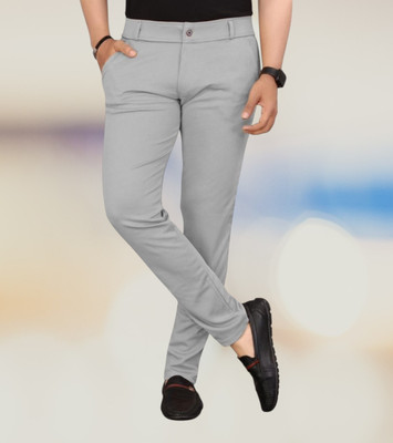 Tip Top Regular Fit Men Grey Trousers