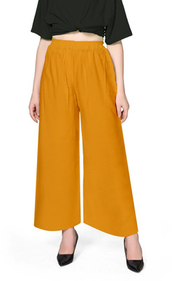 Pranjal Regular Fit Women Yellow Trousers