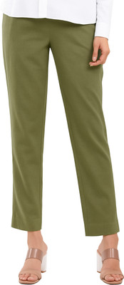 Poised Straight Fit Women Green Trousers