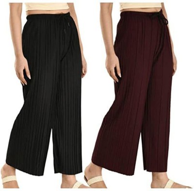 Andrey Relaxed Women Black, White Trousers