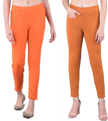 Comfort Lady Relaxed Women Orange, Orange Trousers