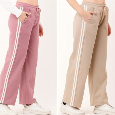 Kaaphal Regular Fit Women Pink, Beige Trousers