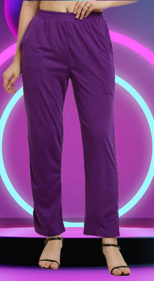 CANIDAE Regular Fit Women Purple Trousers