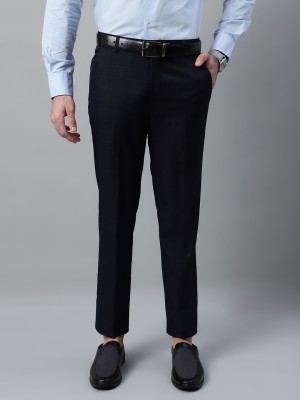 CANTABIL Regular Fit Men Dark Blue Trousers