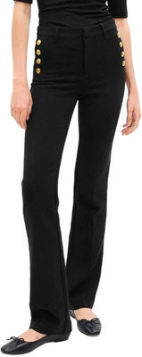 GAP Regular Fit Women Black Trousers