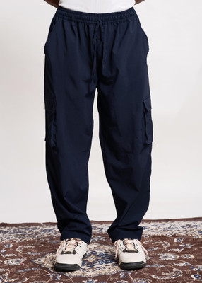 COTLUB Loose Fit Men Blue Trousers