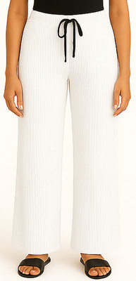 Loveone Straight Fit Women White Trousers