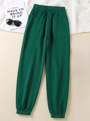 CLOTHINK India Regular Fit Women Green Trousers