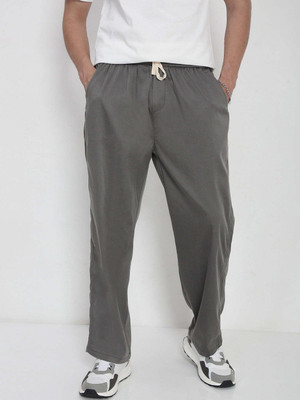 SHOWOFFFF Relaxed Men Grey Trousers