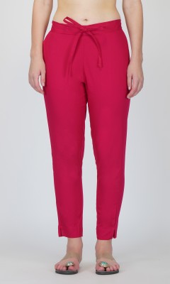 RATAN Slim Fit Women Pink Trousers