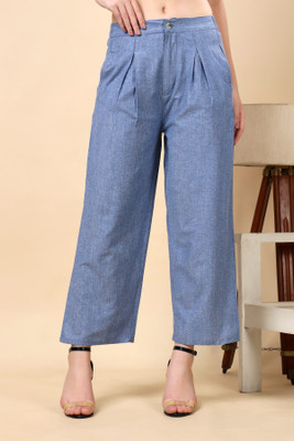 FASHIONS 360 Regular Fit Women Blue Trousers
