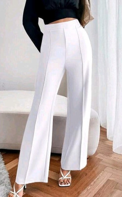 GETERA Regular Fit Women White Trousers