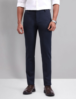 AD by Arvind Regular Fit Men Blue Trousers
