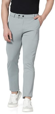 COMBRAIDED Regular Fit Men Grey Trousers