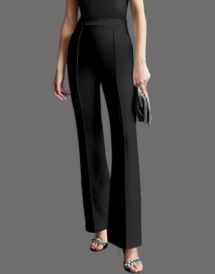 HouseOfCommon Regular Fit Women Black Trousers