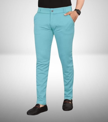 ALVINENTERPRISE Slim Fit Men Light Blue Trousers