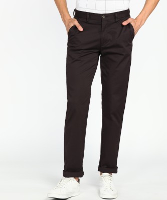 PETER ENGLAND Slim Fit Men Brown Trousers