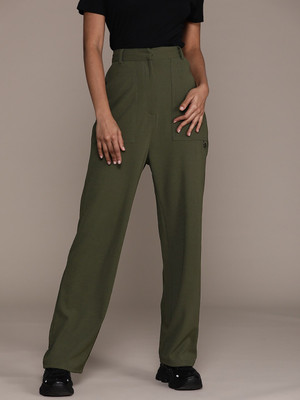 Roadster Regular Fit Women Green Trousers