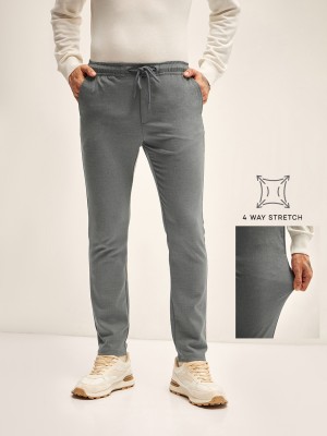 THE BEAR HOUSE Slim Fit Men Grey Trousers