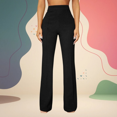 nitafashion Loose Fit Women Black Trousers