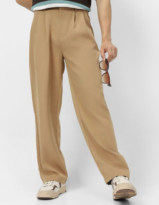 ARBIA FUNKI Loose Fit Men Brown Trousers