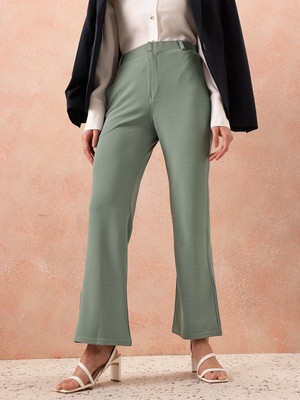all about you Regular Fit Women Dark Green Trousers