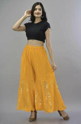 Meyara Regular Fit Women Yellow Trousers