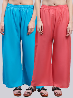 VALLES365 by S.c. Flared Women Blue, Red Trousers