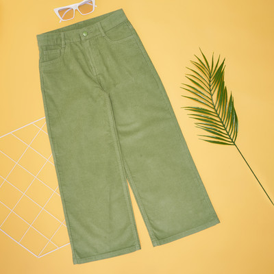 Pantaloons Junior Regular Fit Girls Green Trousers