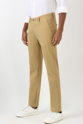 PETER ENGLAND Slim Fit Men Beige Trousers