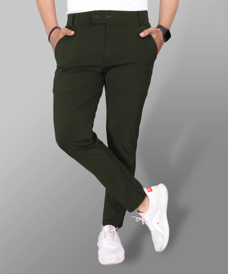 METRONAUT Regular Fit Men Green Trousers