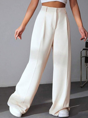NEXT ONE Loose Fit Women White Trousers