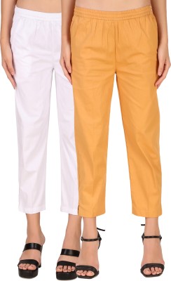 Nael Fashion Regular Fit Women White Trousers