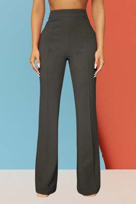 AKOTTY Comfort Fit, Regular Fit Women Grey Trousers