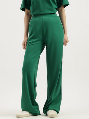 United Colors of Benetton Straight Fit Women Green Trousers